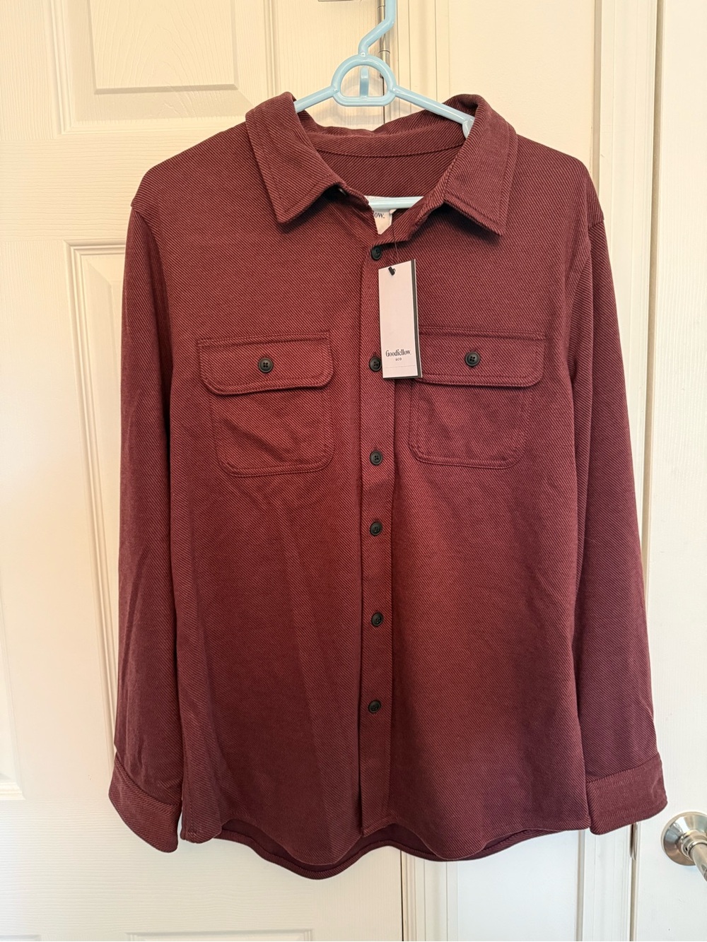 Goodfellow & Co Maroon Twill Shirt Jacket